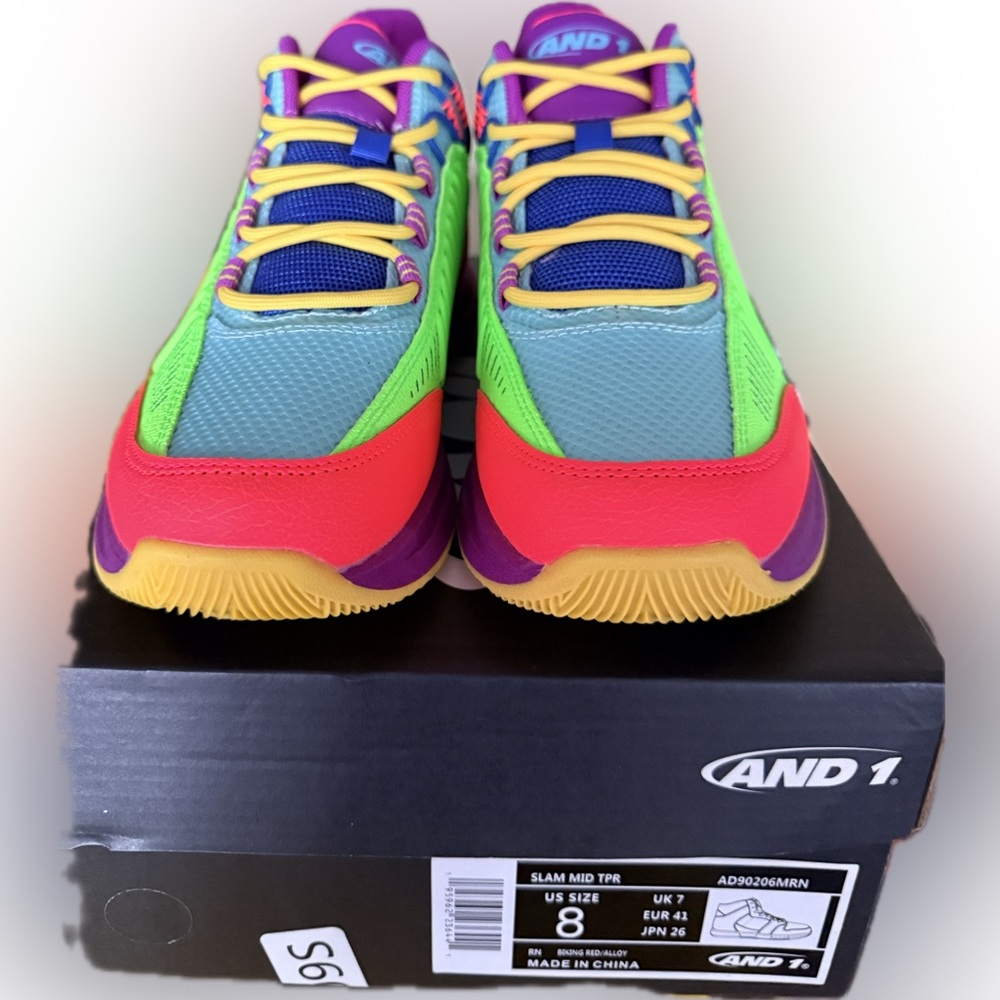AND1 Men's Multicolor Slam Mid Sneakers
